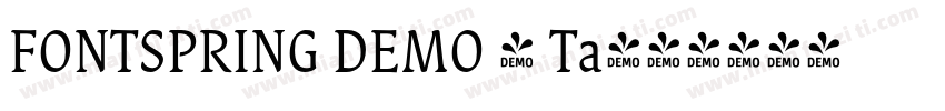 FONTSPRING DEMO - Ta字体转换